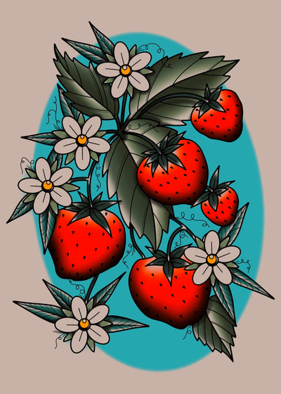 Strawberry Print 5x7