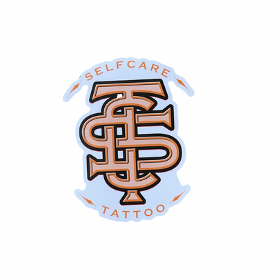 Self Care Monogram Yellow Sticker