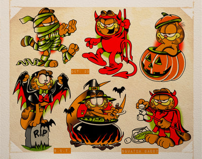 11x14 Garfields Halloween Print