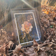 Hand Engraved Glass Vintage Floral Wooden Shadow Box (2 Ever Made)