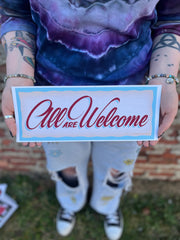 All Are Welcome Lobby Print 5x13