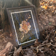 Hand Engraved Glass Vintage Floral Wooden Shadow Box (2 Ever Made)