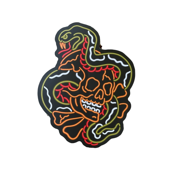 Neon Skull Sticker