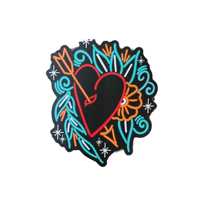 Neon Heart Sign Sticker