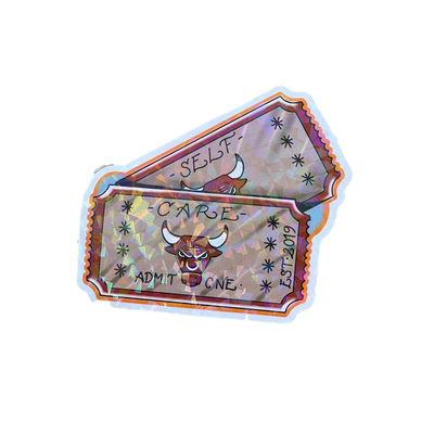 Holographic Bulls Tickets Sticker