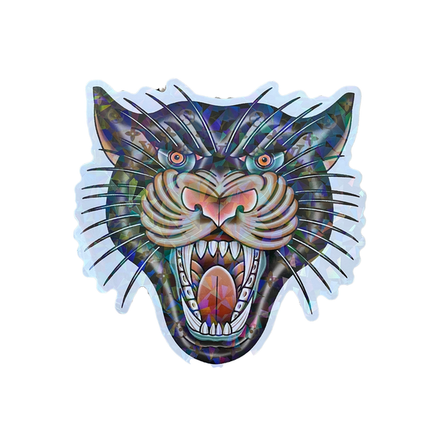 Holographic LV Bobcat Sticker