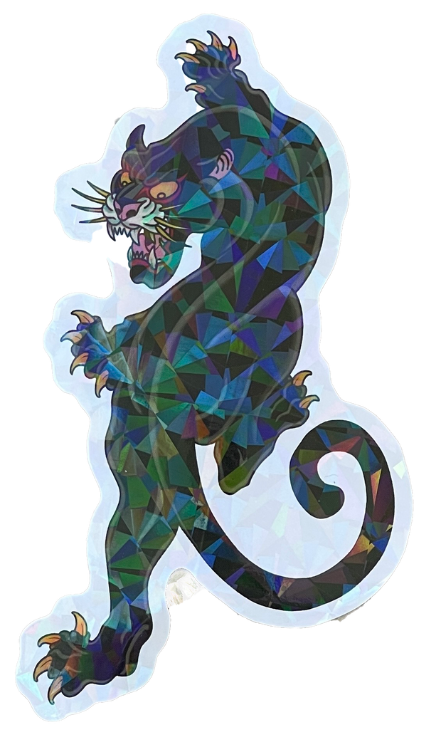 Holographic Black Panther Sticker