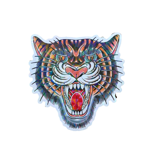 Holographic Tiger Sticker