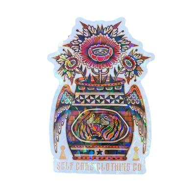 Holographic Tigervase Sticker