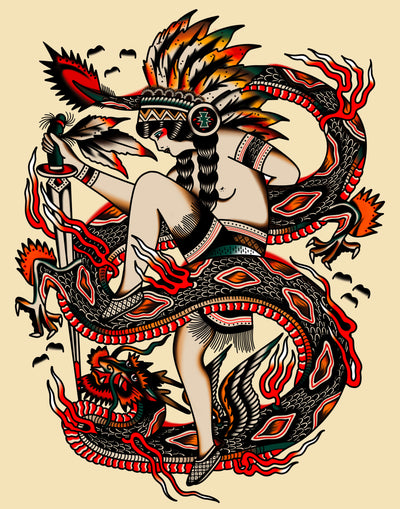 Florian Dragon Dancer 11x14 Print