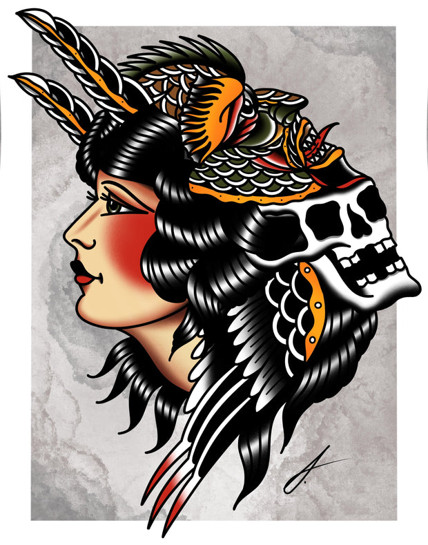 Shamus Mahannah Ladyhead Print (2 size choices)