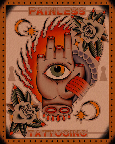 Painless Tattooing Print 11x14