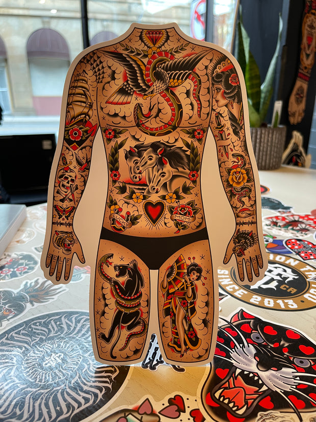 Giant Tattooed Man Sticker