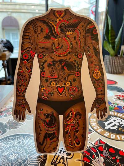 Giant Tattooed Man Sticker