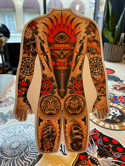 Giant Tattooed Man Sticker