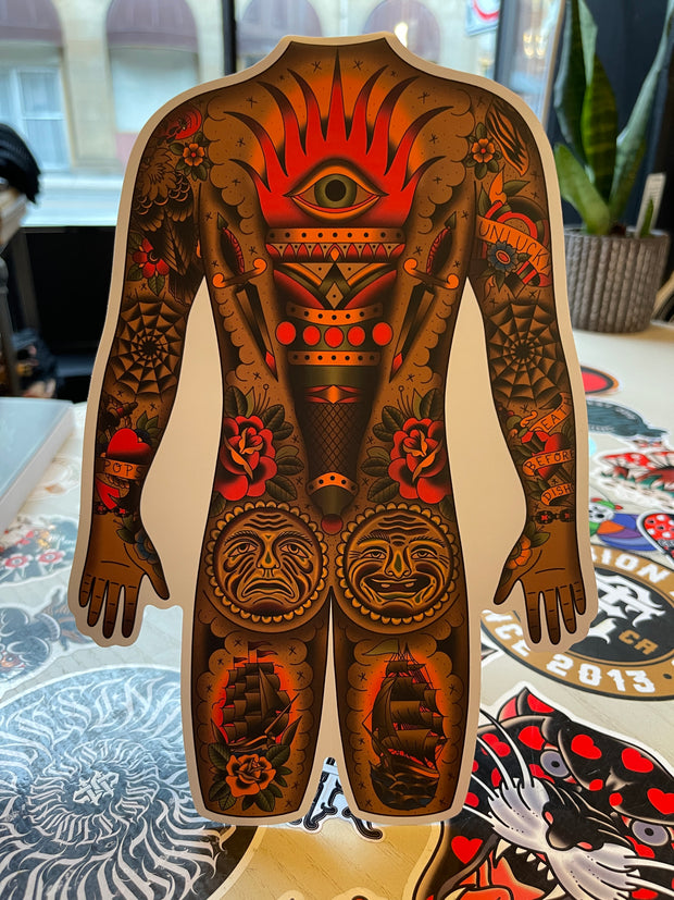 Giant Tattooed Man Sticker